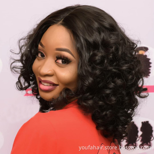 Wholesale Raw Unprocessed Virgin Funmi Curly Super Double Drawn Human Hair Extensions Closures Cuticle Aligned Remy Hair Bundle